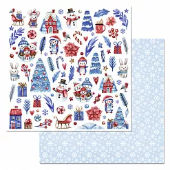 Бумага "Снеговички. Картинки" (ScrapMania)