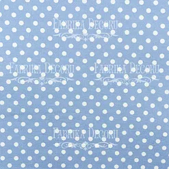 Отрез ткани 20х50 см "Горошек на голубом" (Фабрика Декору)