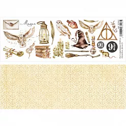 Лист с картинками 10х30 см "Волшебник. Детали 2" (ScrapMania)