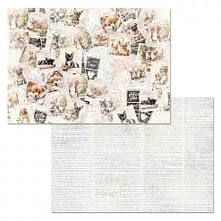 Набор бумаги А4 "Любимые пушистики", 12 листов (ScrapMania)