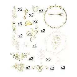 Набор высечек "Золотые элементы", 36 шт (Scrapmama)