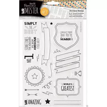 Набор штампов "Mr. Mister. Текст" (DoCrafts)