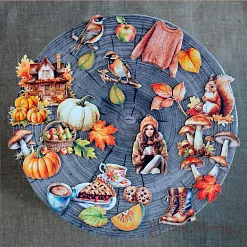 Набор тканевых высечек "Художница Осень", 30 шт (ScrapMania)