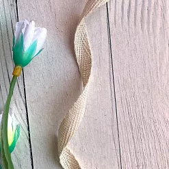 Киперная лента "Натуральная", длина 1 м, ширина 1 см (Gamma)