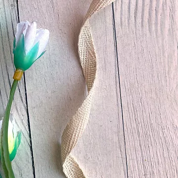 Киперная лента "Натуральная", длина 1 м, ширина 1 см (Gamma)