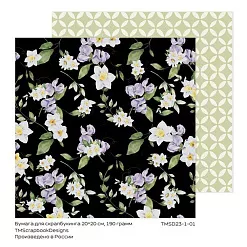 Бумага 20х20 см "Цветочная ферма. Черно-зеленый" (ScrapbookDesigns) Бумага 20х20 см "Цветочная ферма. Черно-зеленый" (ScrapbookDesigns)