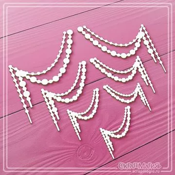 Чипборд "Подвески из бусинок", 4,7х5,5 см (СкрапМагия)