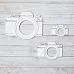 Чипборд "Свадебный букет. Шейкер. Фотоаппарат большой" (ScrapMania)