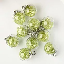 Набор стеклянных подвесок "Шар. Камушки зелёные" (АртУзор)