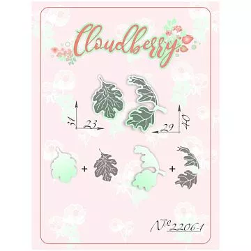 Нож и штамп "Дубовые листья", 2,9х4 см (Cloudberry)