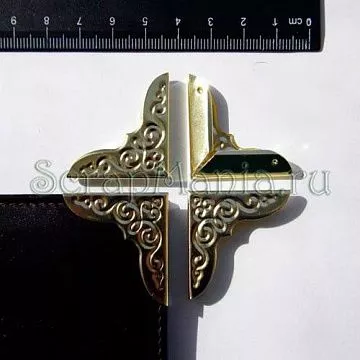 Уголок "Резной, золото" 30х3 мм, 1 шт (MyLovelyHobby)