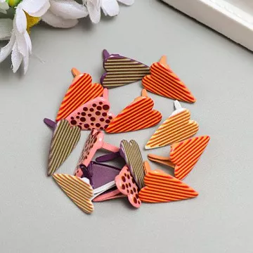 Набор брадсов "Сердечко с рисунком. Микс" (АртУзор)