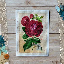 Тканевая карточка "Летняя феерия. Розы" (ScrapMania)