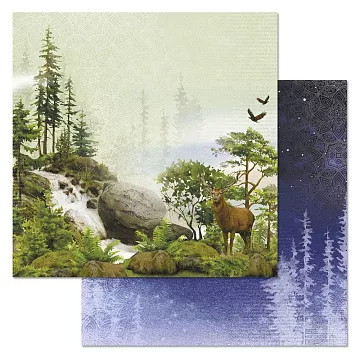 Бумага "Тайга. Течение жизни" (ScrapMania)