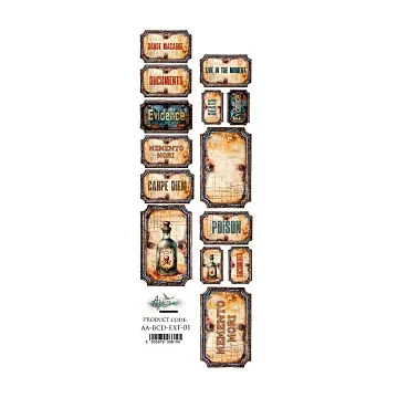 Бумага 6х30 см "Behind Closed Doors. Для вырезания 01" (Alchemy of Art)