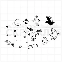 Штамп "Сонная мелочь", 2х2,5 см (Скрапклуб)