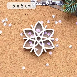 Шейкер "Фономикс. Новогодний. Снежинка 1 мини", 5х5 см (ScrapMania) Шейкер "Фономикс. Новогодний. Снежинка 1 мини", 5х5 см (ScrapMania)