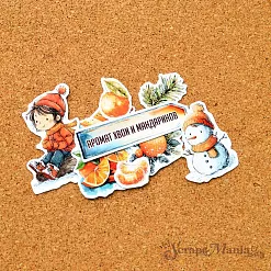 Набор высечек из бумаги "Снежинки-мандаринки", 42  шт (ScrapMania)