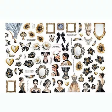 Набор высечек "Black velvet", 76 шт (Arts13)