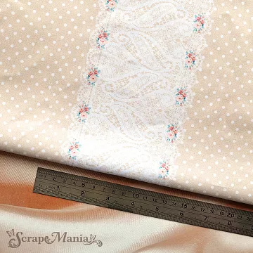 Отрез ткани 76х50 см "МурТильда. Кружевная полоска" (ScrapMania)