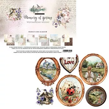 Набор бумаги 20х20 см "Memory of Spring", 12 листов (Alchemy of Art)