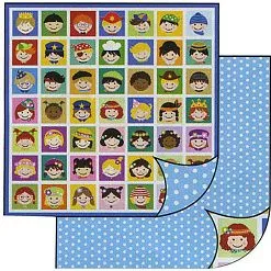 УЦЕНКА Бумага "Карточки с лицами" (Stamperia)