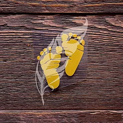 Термотрансферная наклейка "Пяточки 2", цвет золотой (ArtLines) Термотрансферная наклейка "Пяточки 2", цвет золотой (ArtLines)