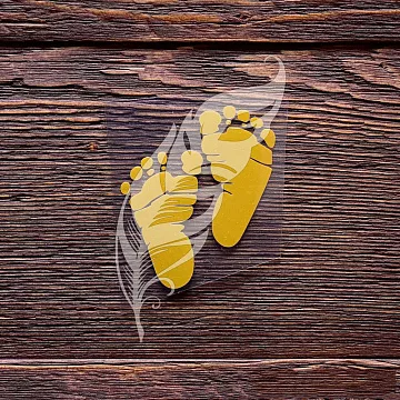 Термотрансферная наклейка "Пяточки 2", цвет золотой (ArtLines)