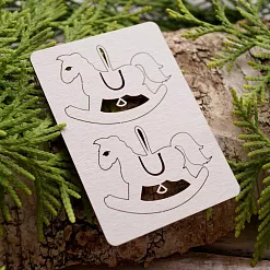 Чипборд "Подвески-лошадки", 4,5х3,7 см (LeoMammy)