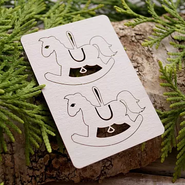 Чипборд "Подвески-лошадки", 4,5х3,7 см (LeoMammy)