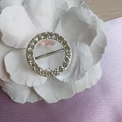 Акриловое украшение со стразами "Пряжка. Круг", 1,9 см, 1 шт