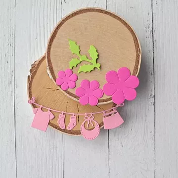 Набор вырубок "Детская растяжка", цвет розовый (ScrapMania)