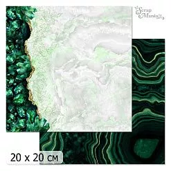 20х20 Бумага "Малахитовый цветок. Дизайн 3" (ScrapMania)
