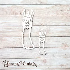 Чипборд "Ламы. Шейкер. Голова ламы большая" (ScrapMania)
