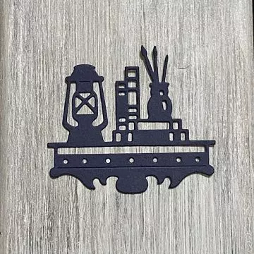 Нож "Полочка с книгами", 6х7 см (ArtScrap)