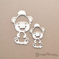 Шейкер "Новогодняя Ванилька. Мишка. Большой", 5,5х8,5 см (ScrapMania)