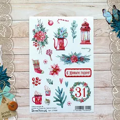 Набор наклеек А6 "Сказка на Рождество. Красная ягодка" (ScrapMania)