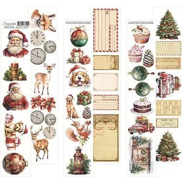 Набор листов для вырезания 6х30 см "Праздник к нам приходит", 6 шт (Scrapodelie)