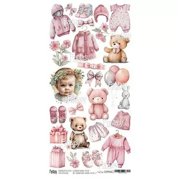 Бумага 13х28 см "Мамино счастье. Лист для вырезания 13" (Fantasy)