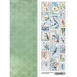 Лист с картинками 10х30 см "Океания. Марки" (ScrapMania)