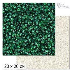 20х20 Бумага "Малахитовый цветок. Дизайн 6" (ScrapMania) 20х20 Бумага "Малахитовый цветок. Дизайн 6" (ScrapMania)