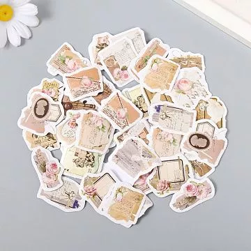 Набор наклеек "Розы и письма", 46 шт
