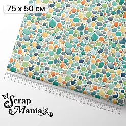 Отрез ткани 75х50 см "Маленький пират. Морские камушки" (ScrapMania)