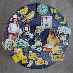 Набор тканевых высечек "Сезон ромашек", 28 шт (ScrapMania)