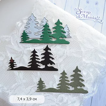 Нож "Зимний лес. Малый", 7,4х3,9 см (ScrapMania)