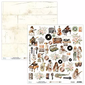 Бумага 30х30 см "Music Garden. Для вырезания" (Mintay)