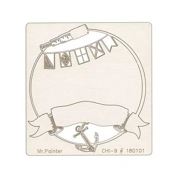 Украшение из чипборда "Рамка. Лазурные берега" (Mr.Painter)