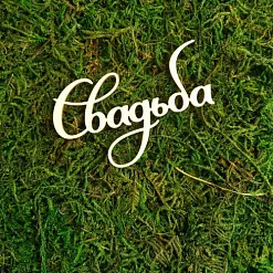 Чипборд "Свадьба", 5,6х4 см (Белый кот)