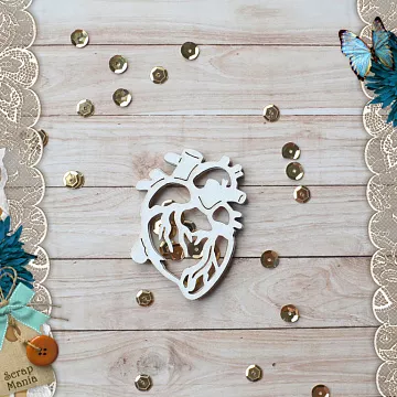 Чипборд "Спасибо, доктор! Шейкер. Сердце мини" (ScrapMania)