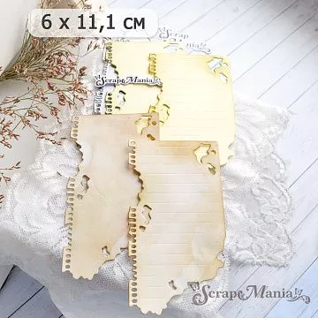 Нож "Блокнот. Фрагменты", 6х11,1 см (ScrapMania)